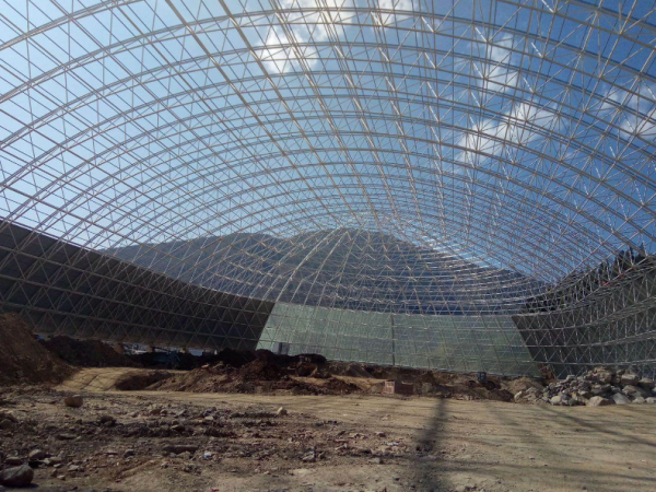 五大连池干煤棚网架加工案例