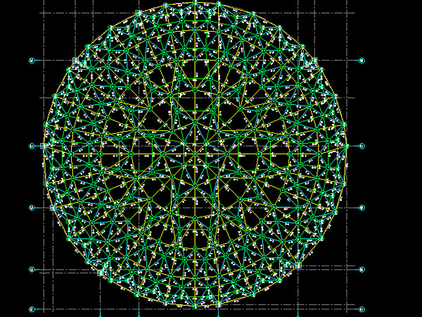 五大连池明光正元广场圆形网架