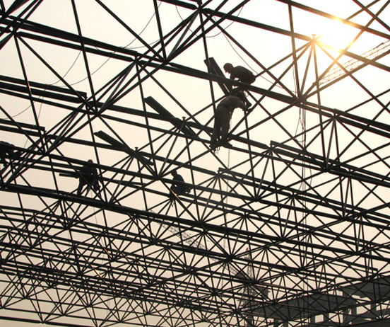 五大连池厂房网架安装