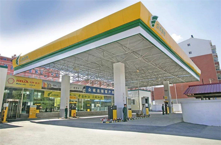 五大连池加气站钢结构网架案例7